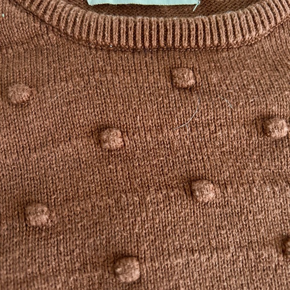 Girls Brown Polka Dot Sweater. Size 6/7 - Picture 4 of 5